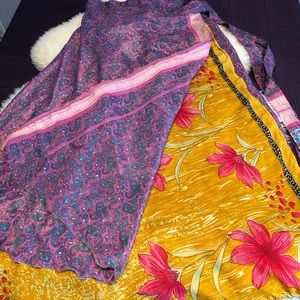 NWOT Sari silk wrap maxi skirt